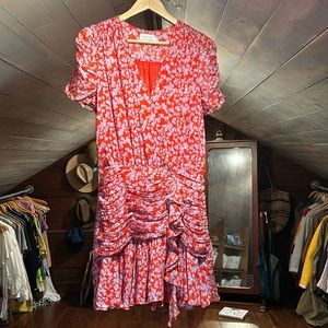 Tanya Taylor silk dress red holiday dress